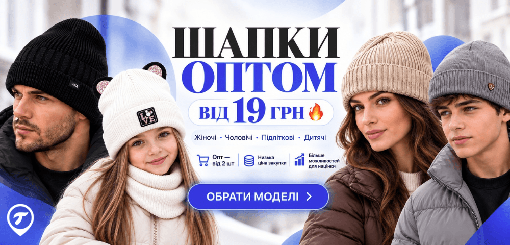 🔥 Шапки оптом від 19 грн